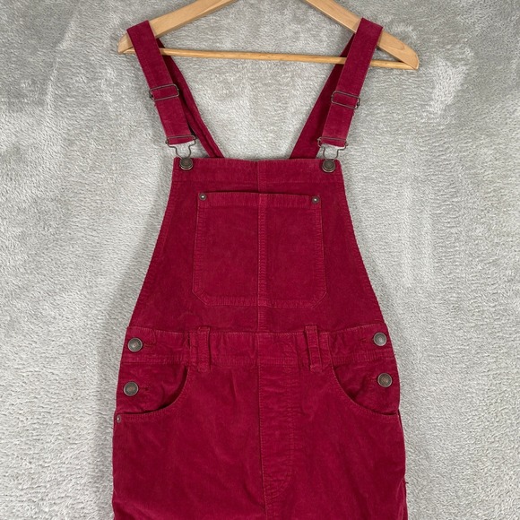 Free People Corduroy Overalls Womens 28 Red Regular Fit We The Free - Picture 4 of 13